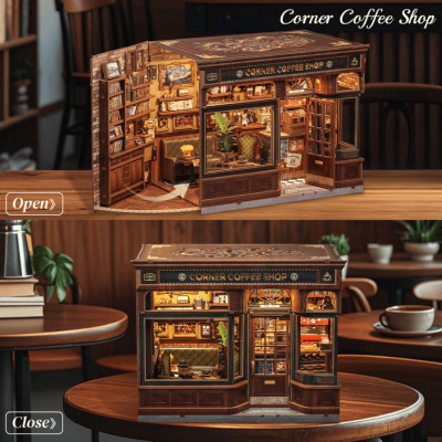 Scène Miniature - Corner Coffee Shop
