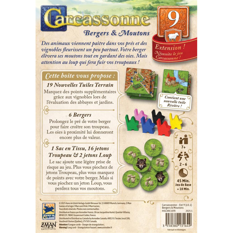 Carcassonne extension 9 Bergers et Moutons