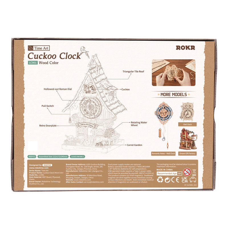 ROKR Cuckoo Clock (Bois Clair)