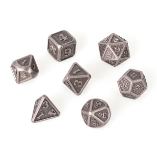 Dé Set de 7 Dés Métal - Solid Silver