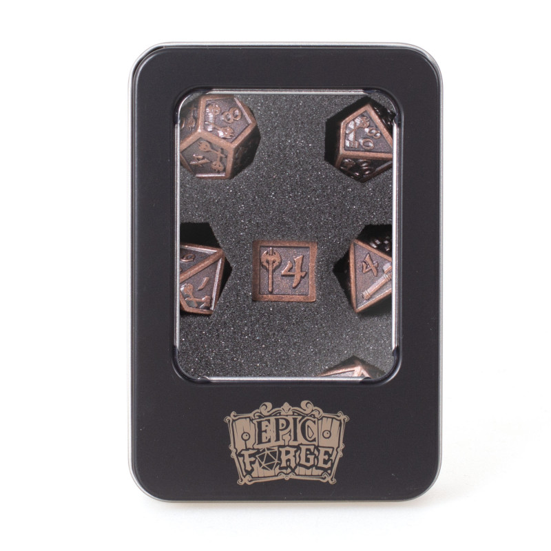 Dé Set de 7 Dés Métal - Hammer Bronze