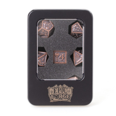 Dé Set de 7 Dés Métal - Hammer Bronze