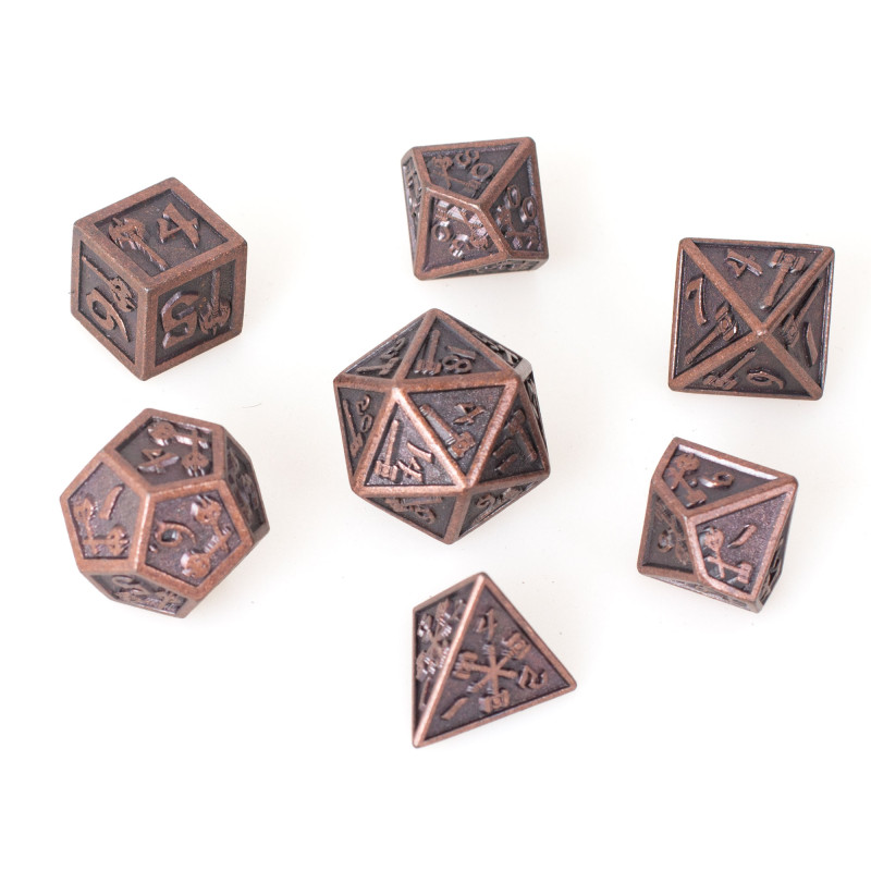 Dé Set de 7 Dés Métal - Hammer Bronze