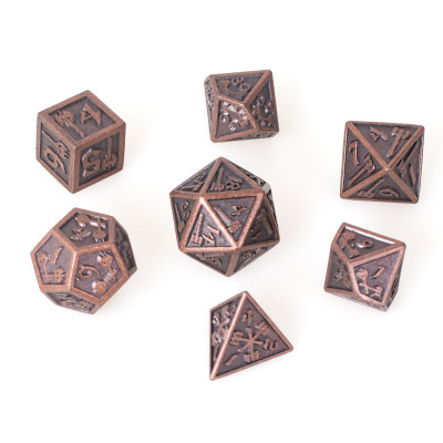 Dé Set de 7 Dés Métal - Hammer Bronze