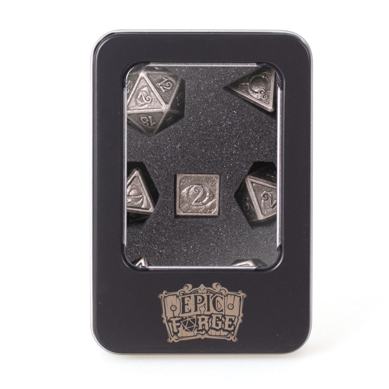 Dé Set de 7 Dés Métal - Electroplated Nickel