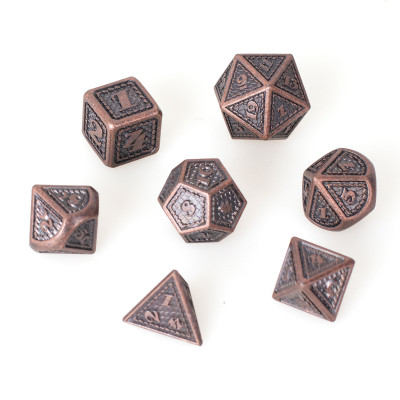 Dé Set de 7 Dés Métal - Dragon Scale Copper