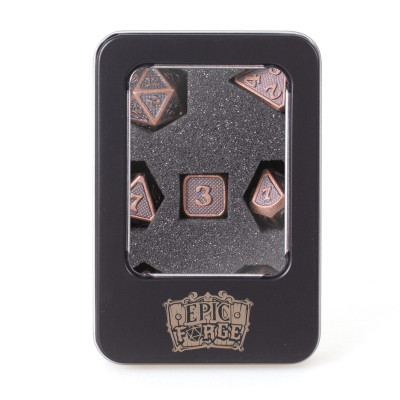 Dé Set de 7 Dés Métal - Solid Bronze