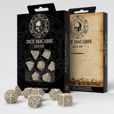 Dé Set de 7 Dés - Macabre Beige