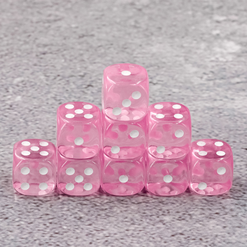 Dé Set de 36 D6 de 12mm Epic Forge - Rose Transparent