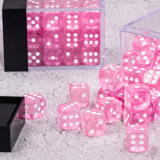 Dé Set de 36 D6 de 12mm Epic Forge - Rose Transparent