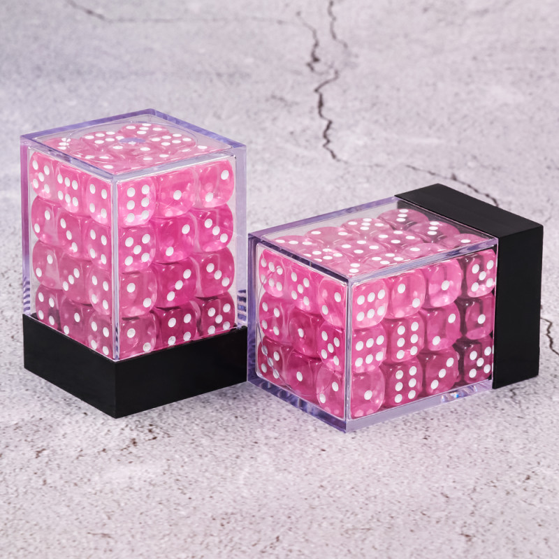 Dé Set de 36 D6 de 12mm Epic Forge - Rose Transparent