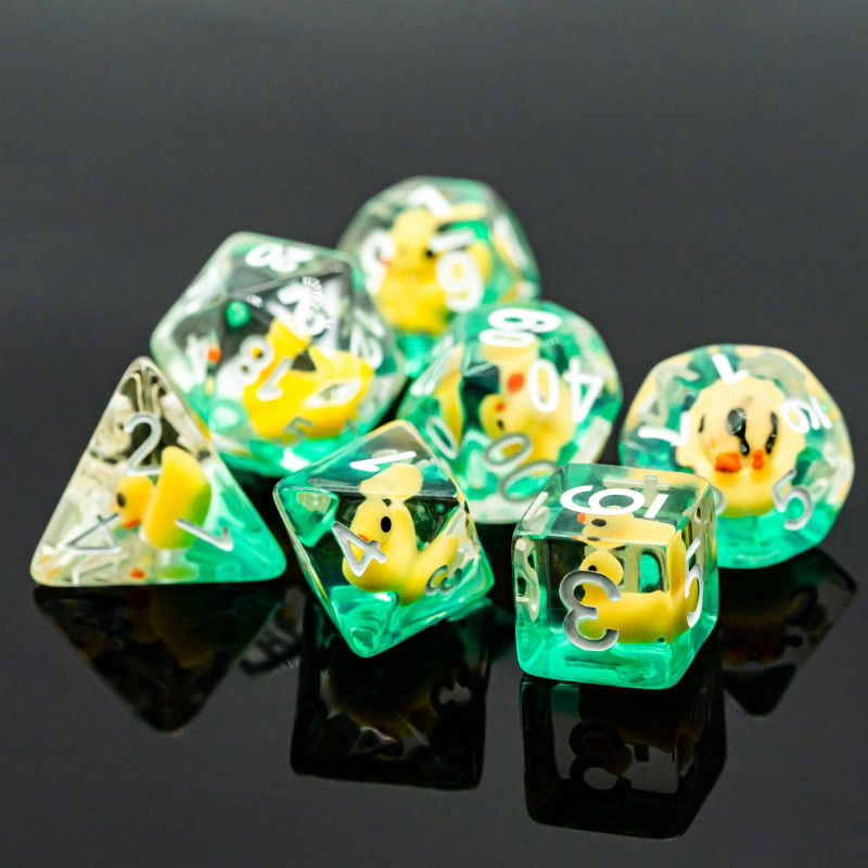 Dé Set de 7 Dés - Résine Gamme Insert Canard