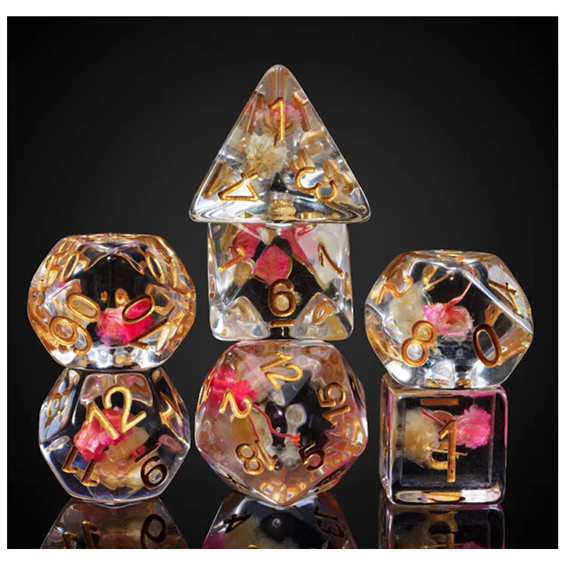 Dé Set de 7 Dés - Résine Gamme Insert Printemps