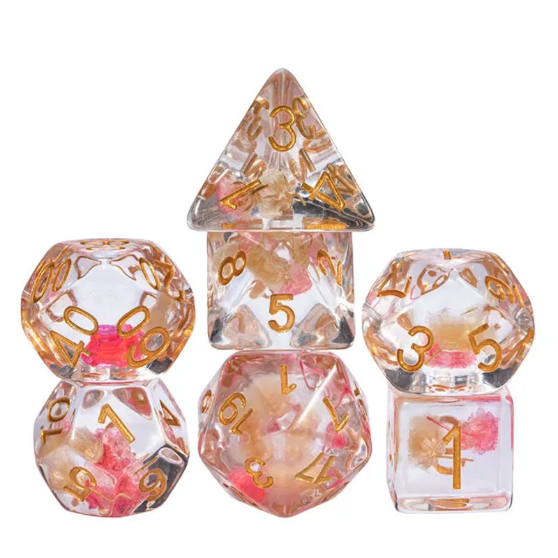 Dé Set de 7 Dés - Résine Gamme Insert Printemps