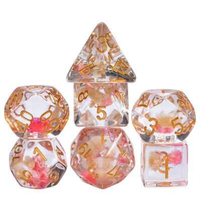 Dé Set de 7 Dés - Résine Gamme Insert Printemps