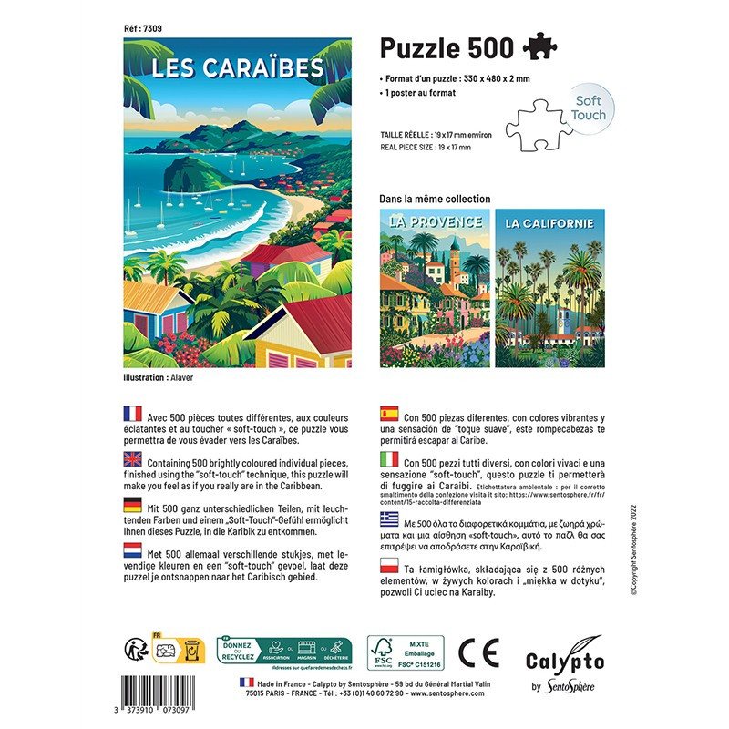 Puzzle Calypto - Les Caraïbes 500 pièces