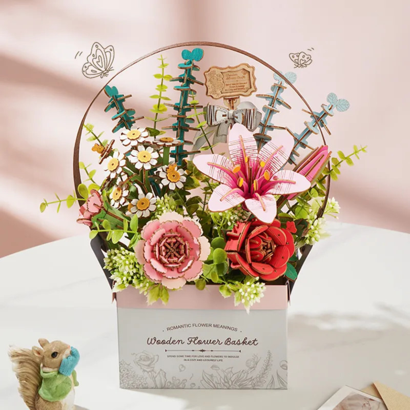 Fleur - Panier de Fleurs (Wooden Flower Basket)