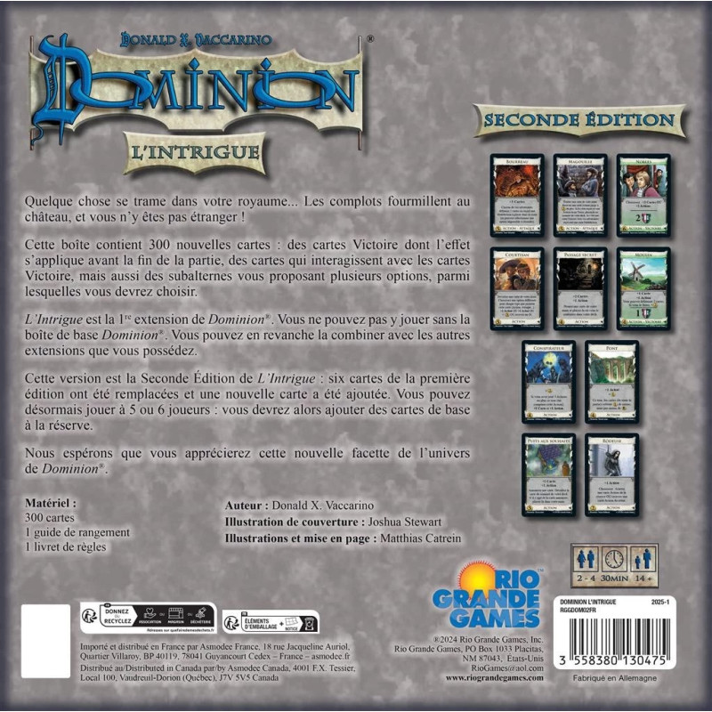 Dominion L'Intrigue 2e Edition extension
