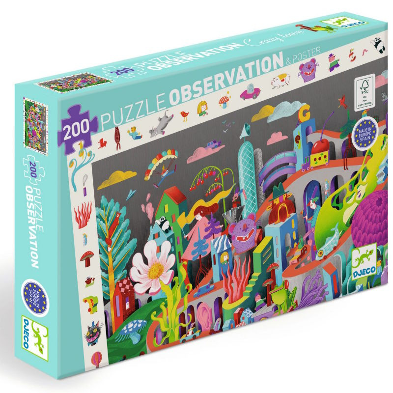Puzzle Observation - Crazy Town 200 pièces