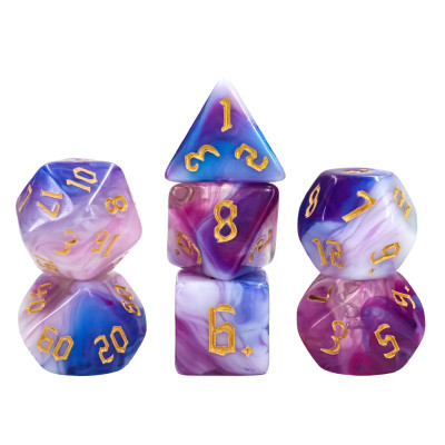 Dé Set de 7 Dés Originaux - Rose Gold