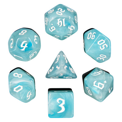 Dé Set de 7 Dés Originaux - Nuage Blanc