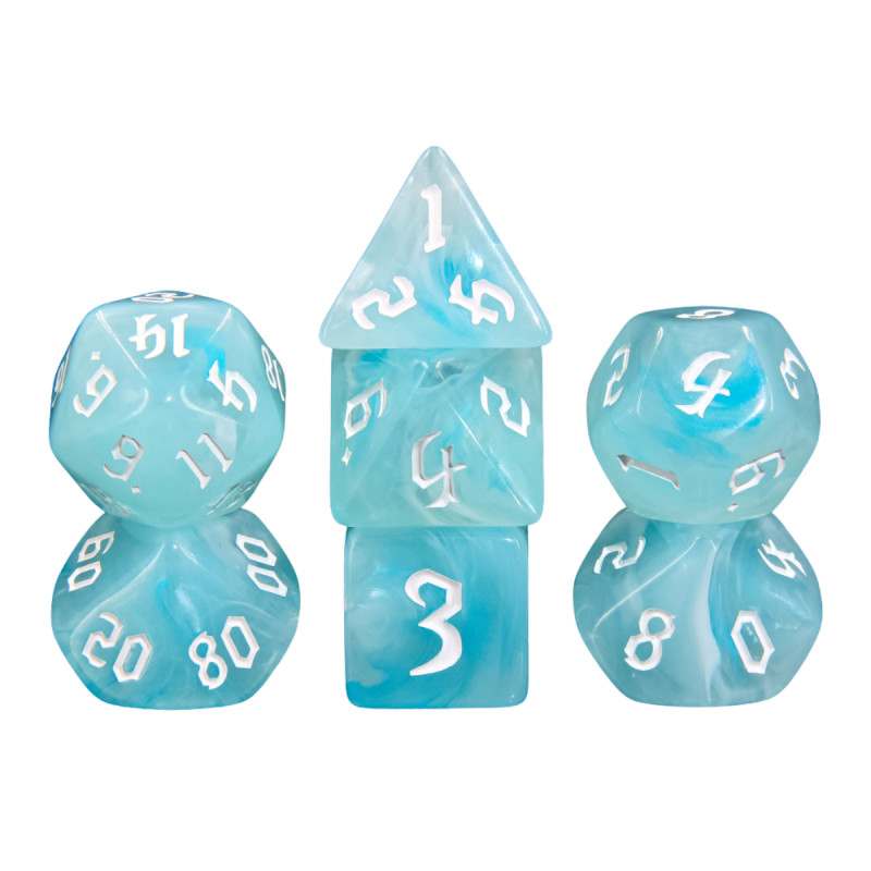 Dé Set de 7 Dés Originaux - Nuage Blanc
