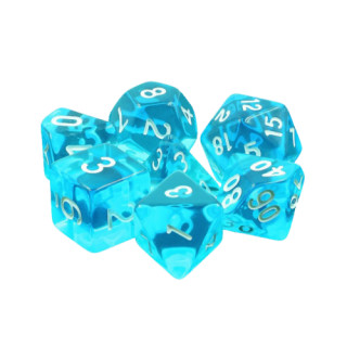 Dé Set de 7 Dés Originaux - Gemmes Azur