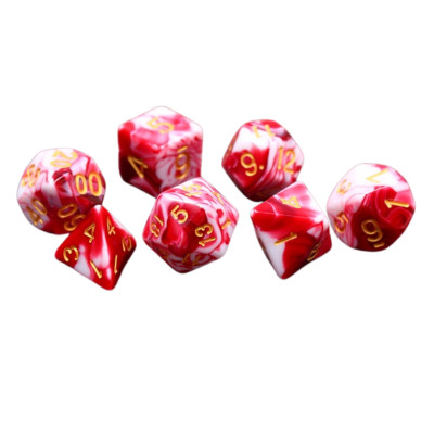 Dé Set de 7 Dés Originaux - Cherry Cream