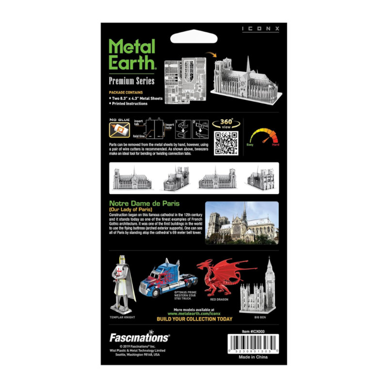 Metal Earth Premium Series Notre Dame de Paris