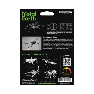 Metal Earth Veuve Noire (Black Widow Spider)