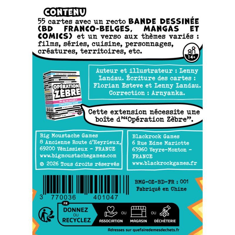 Opération Zèbre : Extension BD