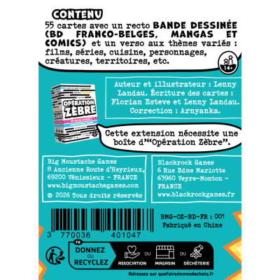 Opération Zèbre : Extension BD