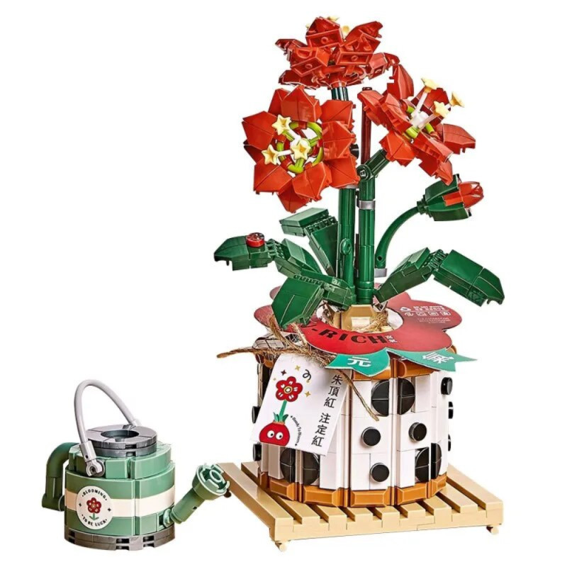 Mini Block - Micro Plants Rouge en Pot (1285)