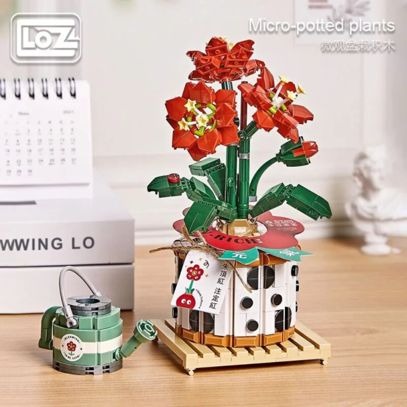 Mini Block - Micro Plants Rouge en Pot (1285)