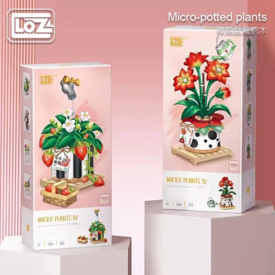 Mini Block - Micro Plants Rouge en Pot (1285)