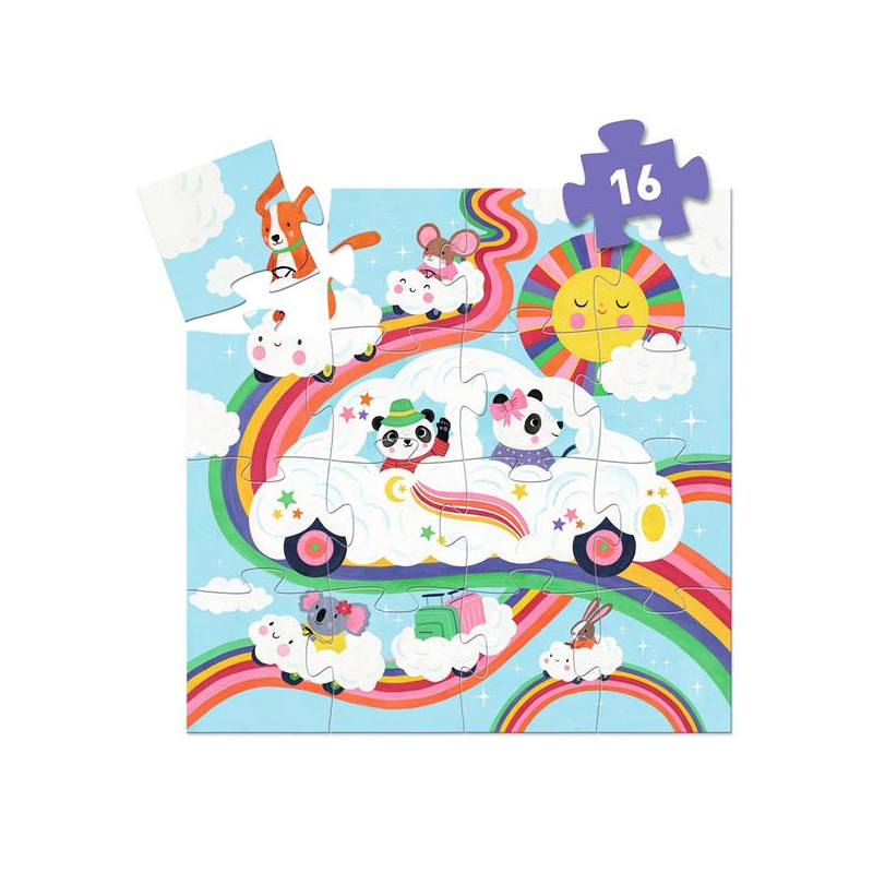 Puzzle Voiture Nuage 16 pièces