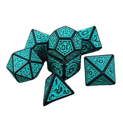 Dé Set de 7 Dés Originaux - Magic Flame Teal