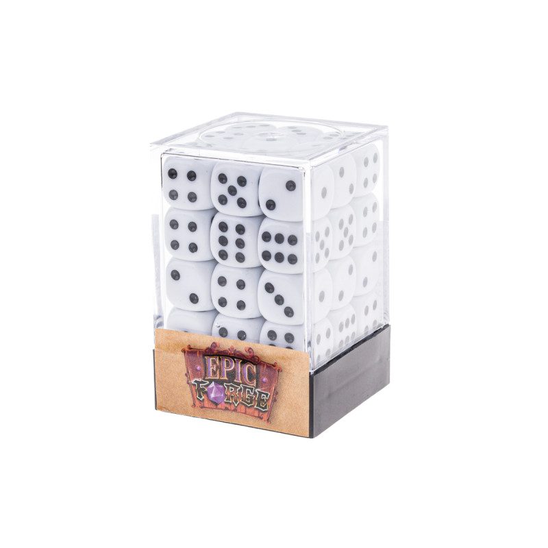 Dé Set de 36 D6 de 12mm Epic Forge - Blanc