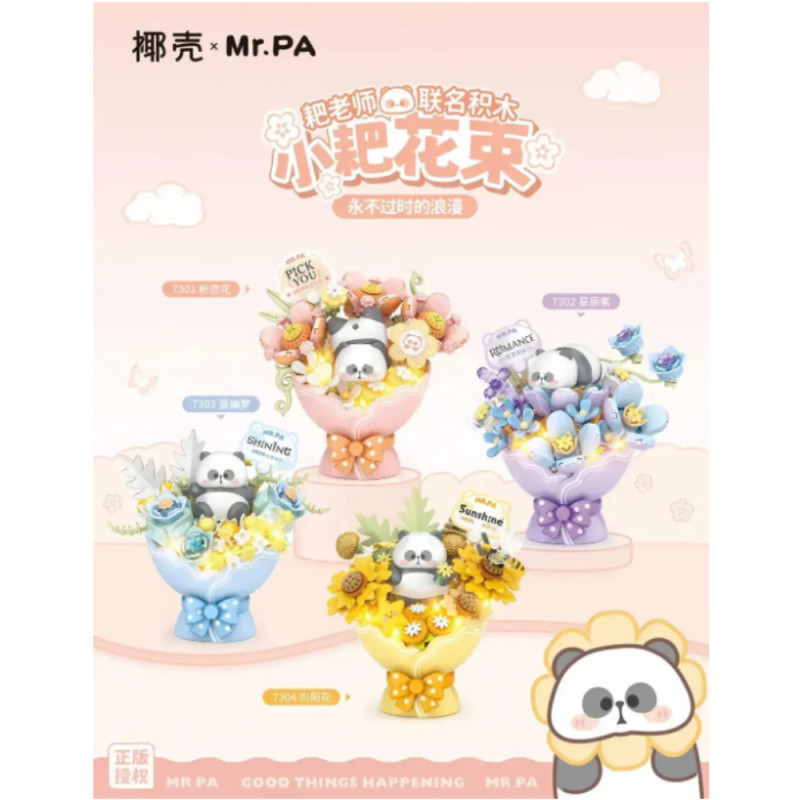 Mini Block - Bouquet Mr Panda Jaune (7304)