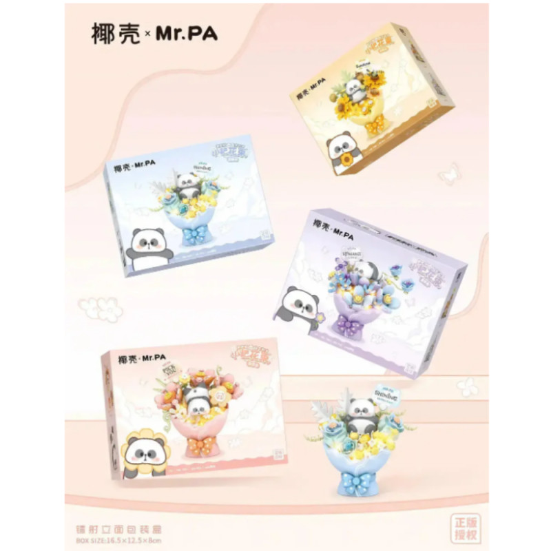 Mini Block - Bouquet Mr Panda Bleu (7303)