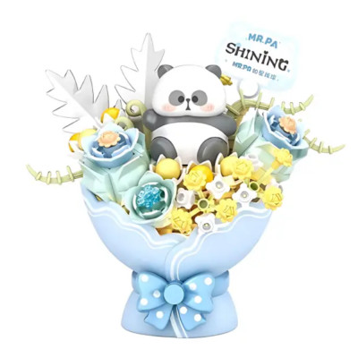 Mini Block - Bouquet Mr Panda Bleu (7303)