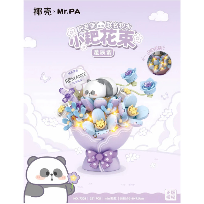 Mini Block - Bouquet Mr Panda Violet (7302)