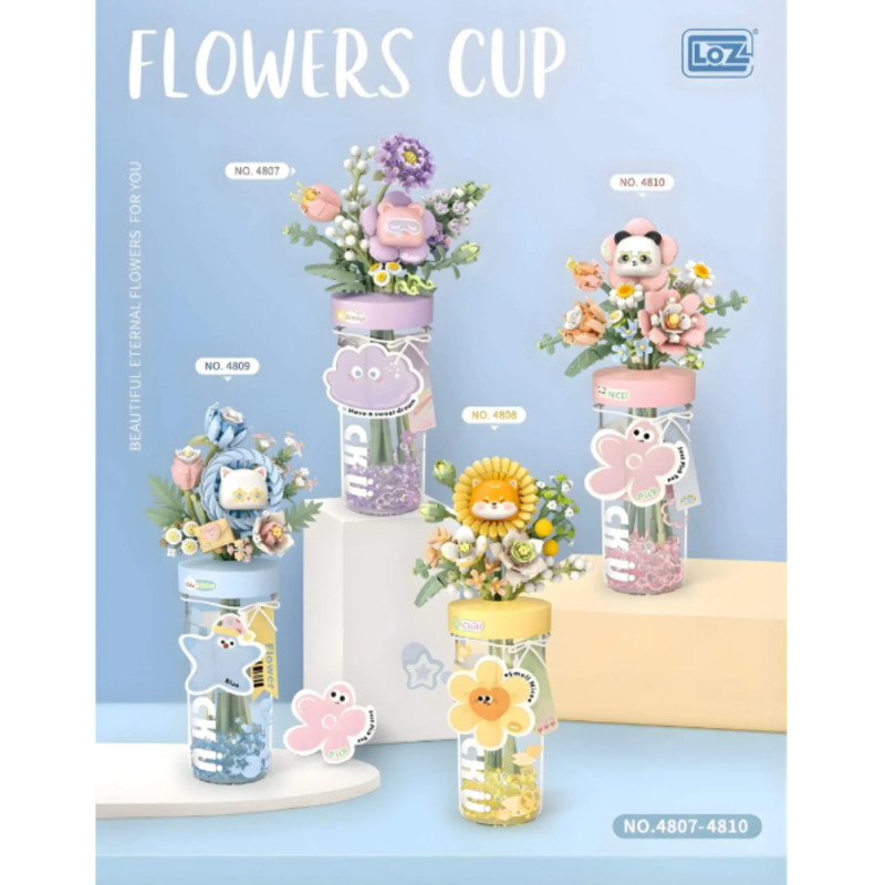 Mini Block - Verre à Fleurs Bleu (Flower Cup Blue 4809)