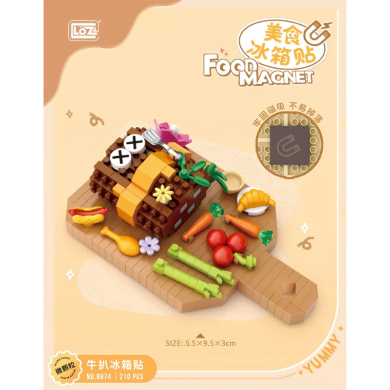Mini Block - Magnet Steak (Steak Food 8874)