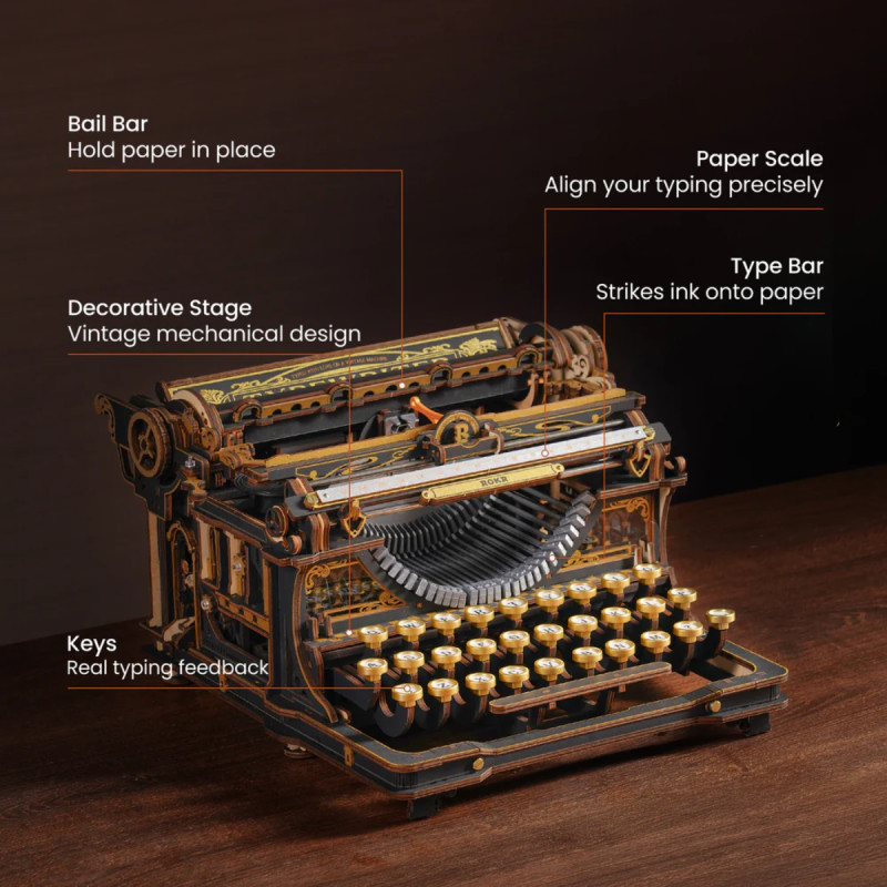 ROKR Machine à Ecrire (Mechanical Typewriter)