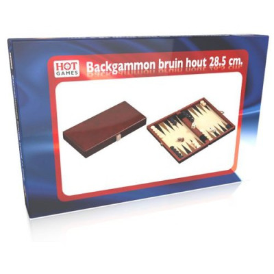 Backgammon en Bois Brun 28x15cm Hot Games
