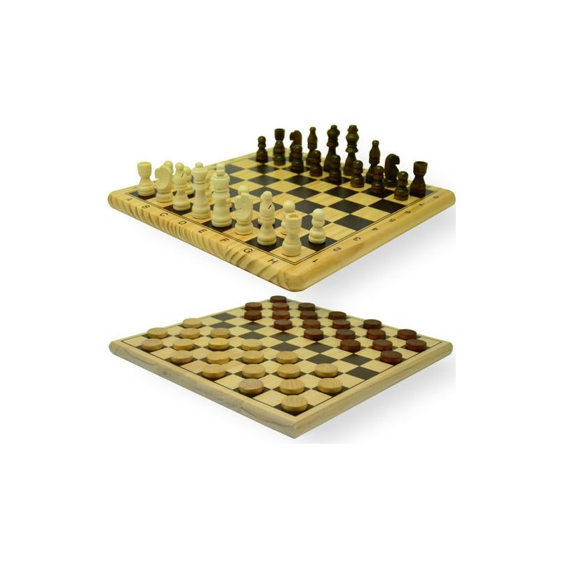 Echecs Jeu d'echecs - Dames 29x29 cm
