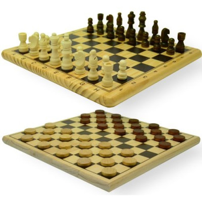 Echecs Jeu d'echecs - Dames 29x29 cm