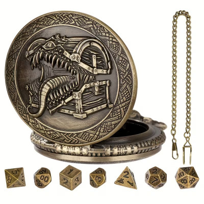 De Set 7 Dés Mini Métal et Gousset Mimic