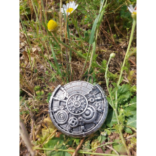 Dé Métal Spinner Steampunk Argent